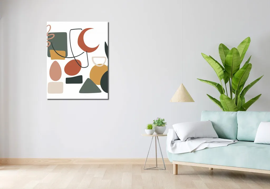 Image 70 x 90 cm Formes libérées - Tableau décoration murale moderne