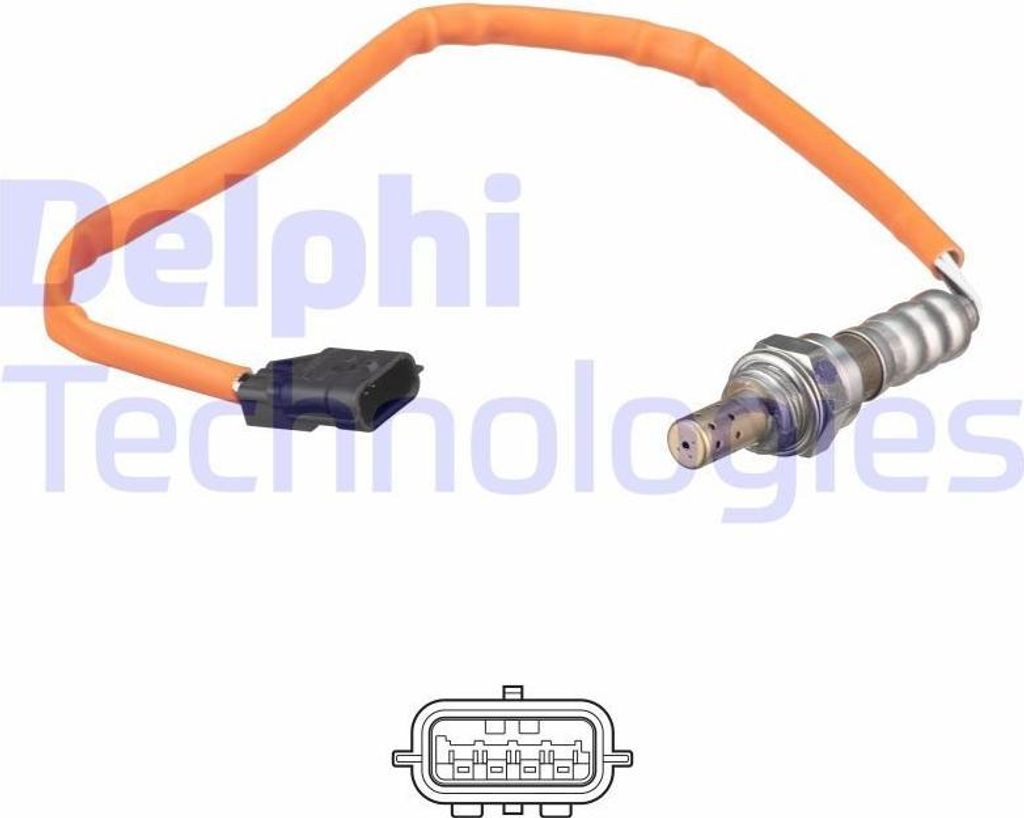 DELPHI Lambdasonde für RENAULT Sandero / Stepway II (B8) Planarsonde Beheizt 735mm ES21312-12B1