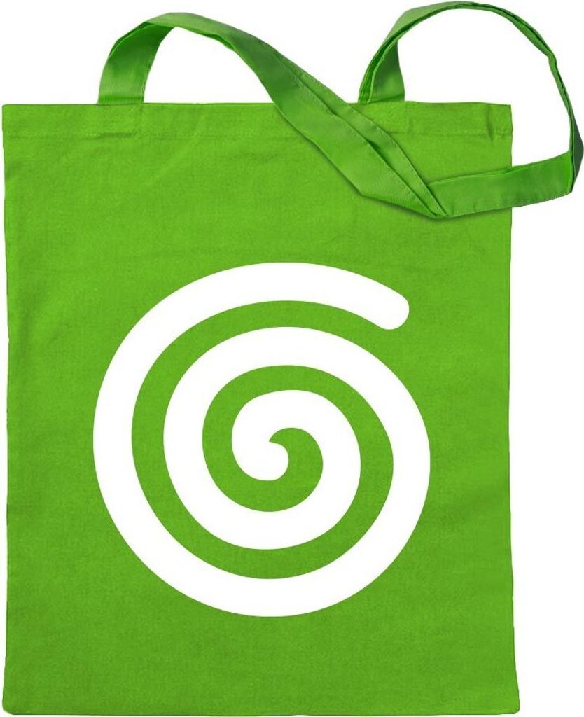 Kiwistar - Baumwolltasche - hellgrün - Pagan Spiral Symbol - Turnbeutel Fun Rucksack Sport Beutel Gymsack Ziehgurt