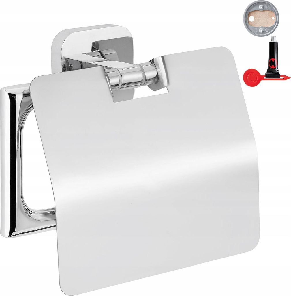 tesa Elegaant Toilettenrollenhalter inkl. Kleber + Deckel Obrázek produktu 