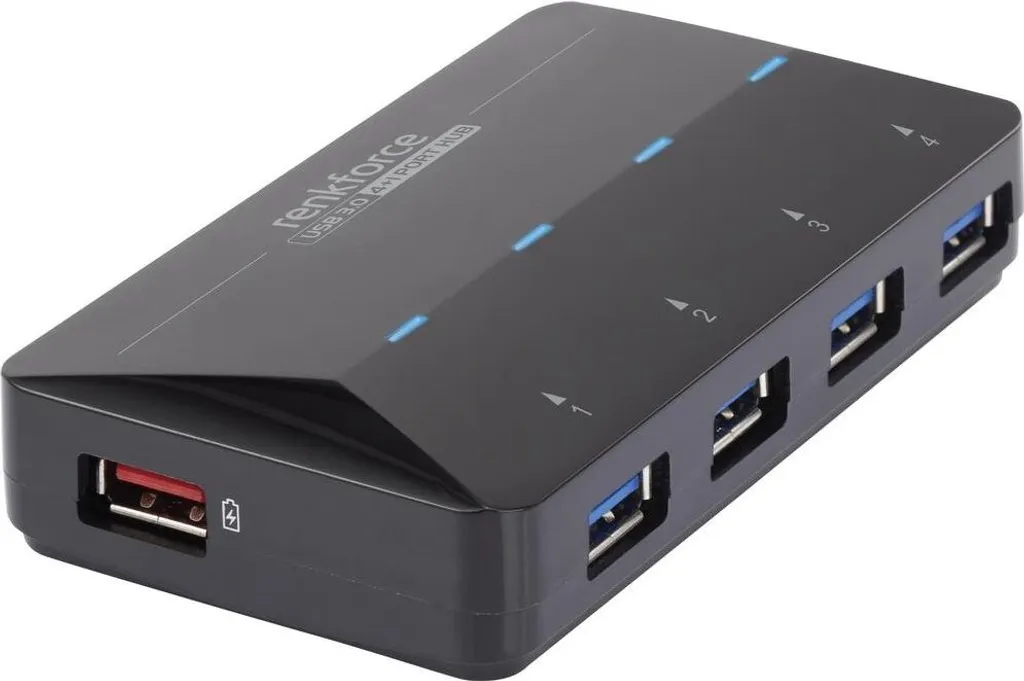 Hub USB 3.2 pour transfert rapide Renkforce RF-3806031 Noir 5Gbit/s Type-B