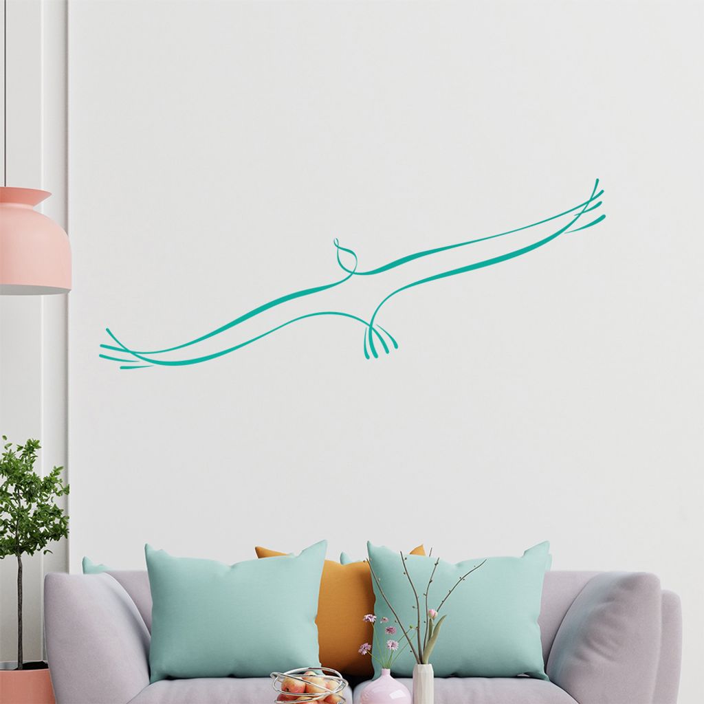 Vogel Linien Wandtattoo in 6 Größen - Wandaufkleber Wall Sticker - Dekoration, Küche, Wohnzimmer, Schlafzimmer, Badezimmer
