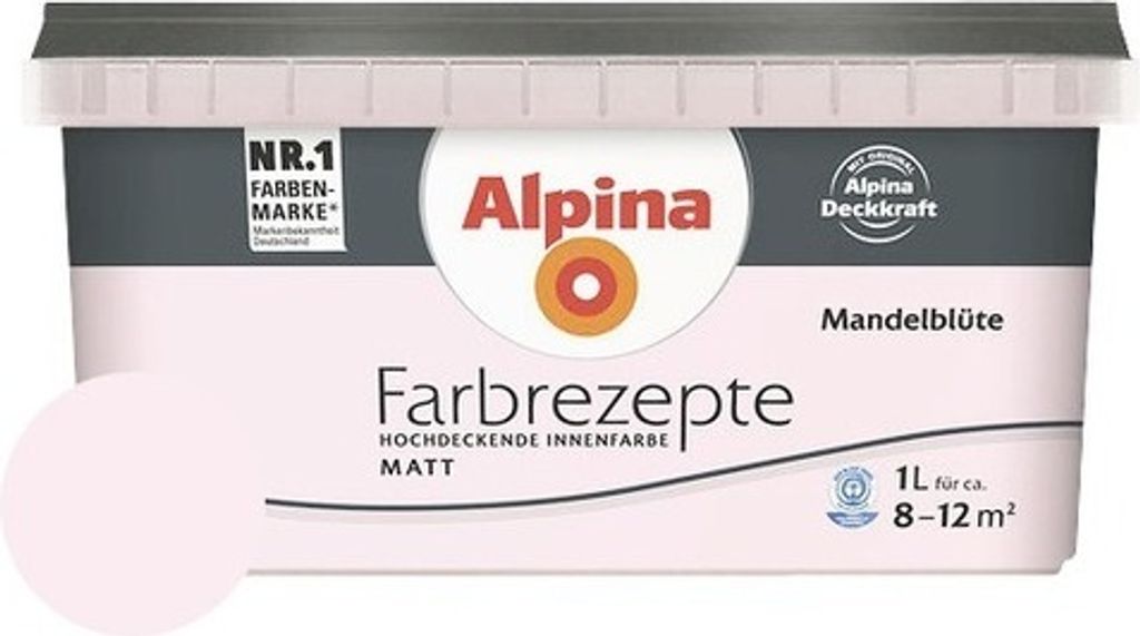 Alpina Wandfarbe Farbrezepte Mandelblüte 1 l Produktbild 