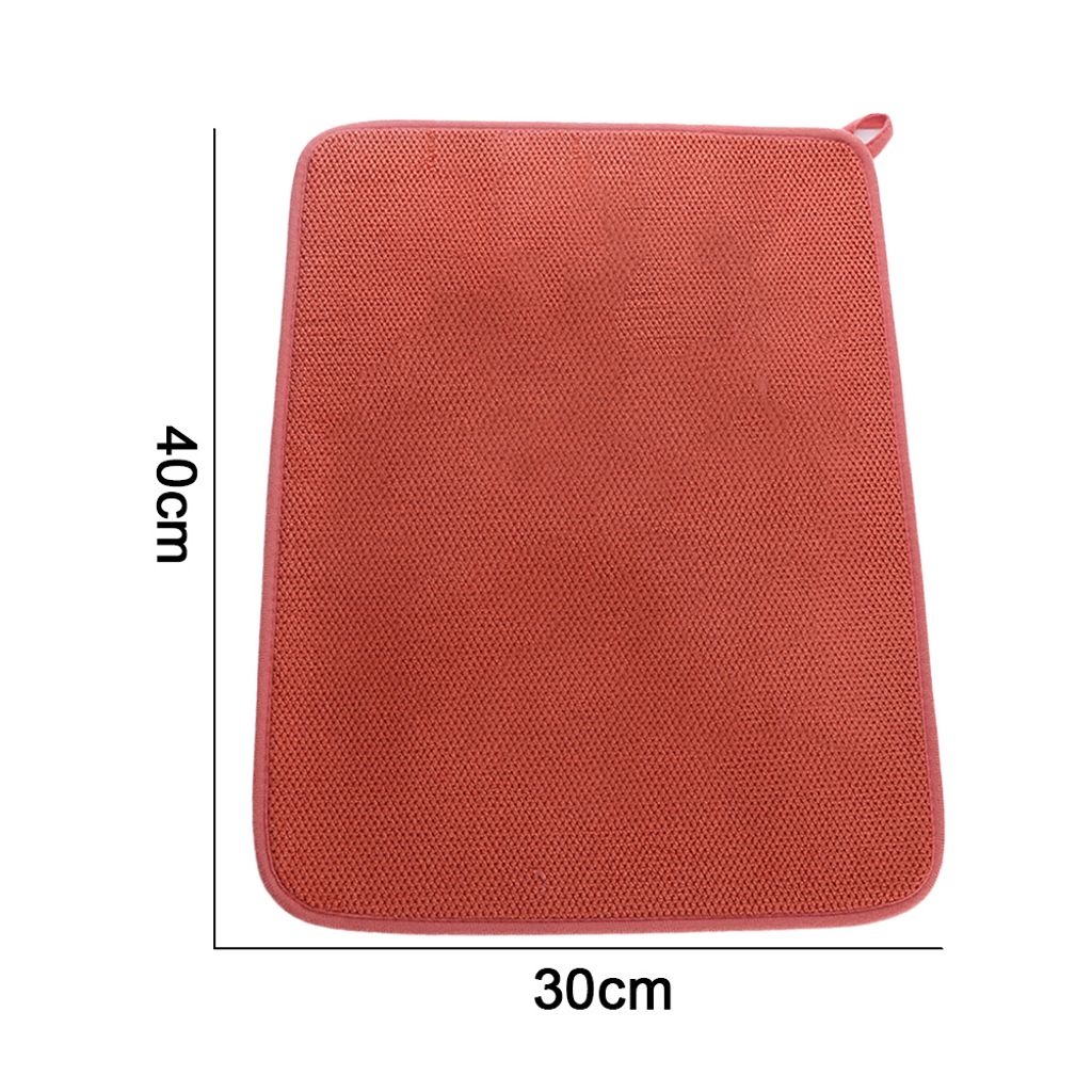 Trockenmatte Küche 45x60cm - Saugstarke Abtropfmatte Mit Blatt Muster