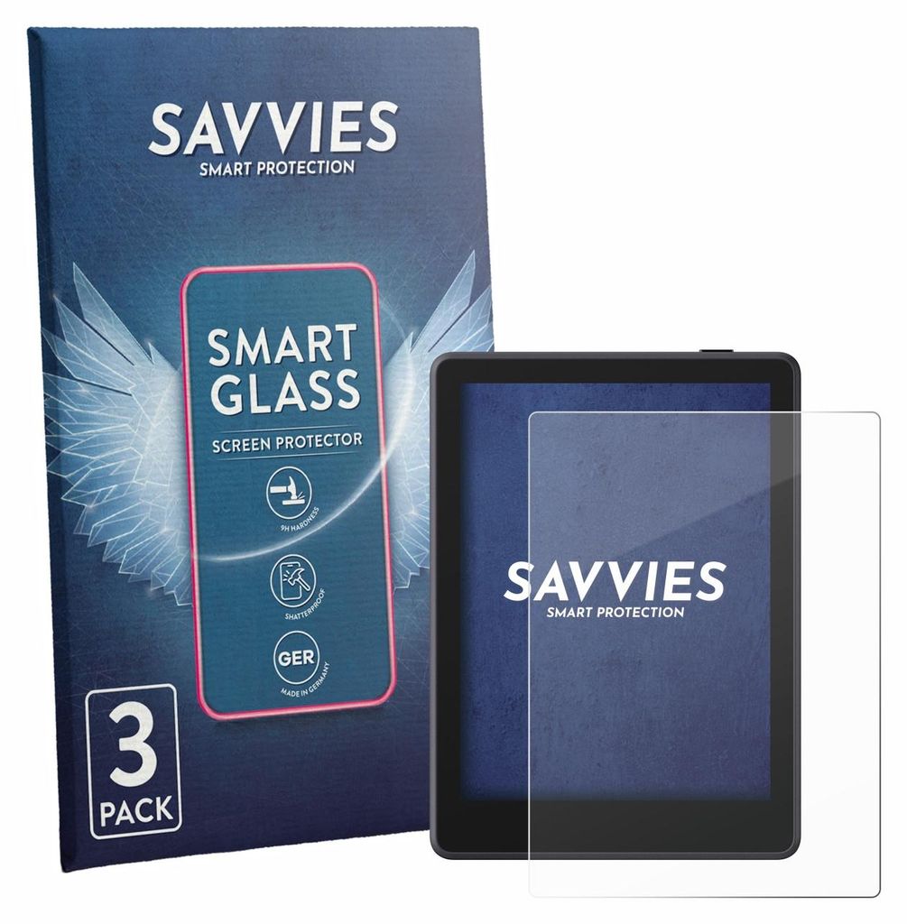 3x Savvies Schutzglas Folie für Boox Go 6 Gen II 9H Panzer Schutzfolie Glas Displayschutz klar transparent