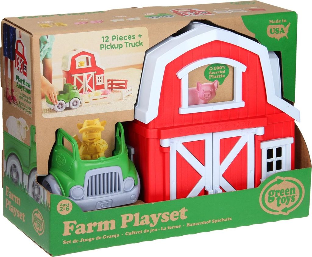 Green Toys Bauernhof Spielset nachhaltiges Spielzeug Bauernhof