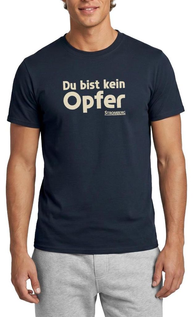Spreadshirt Stromberg Mit Spruch Du Bist Kein Opfer Männer T-Shirt, 3XL, Navy