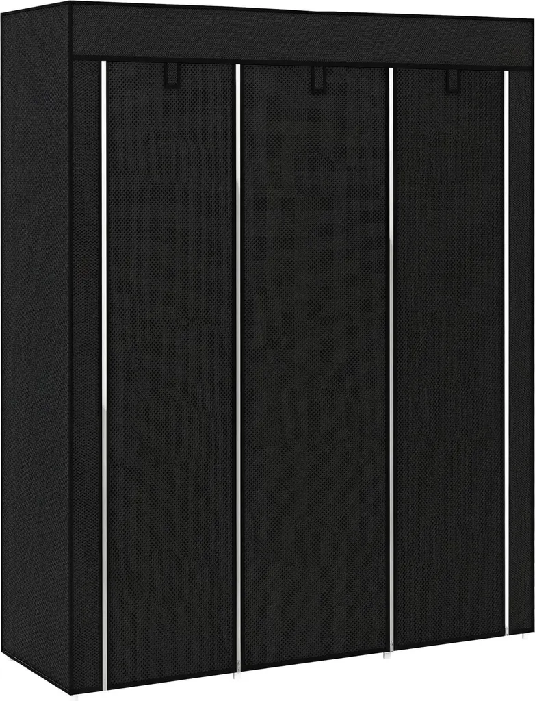 Armoire textile anti-poussière 125 cm pour organiser vos vêtements noirs