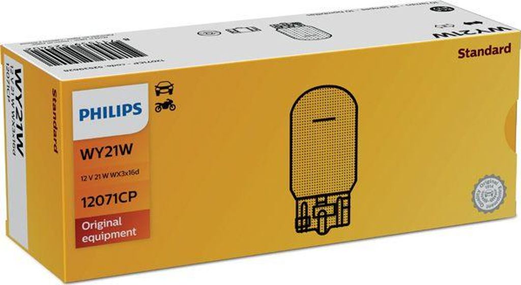 PHILIPS 12071CP Blinkerlampe OE YY04500902100 kompatibel mit 124 Spider, 500, 500C, A1 GB, Camaro, Cruze, Trax, Volt, 300 C, C-Crosser, C-Zero, C3,...