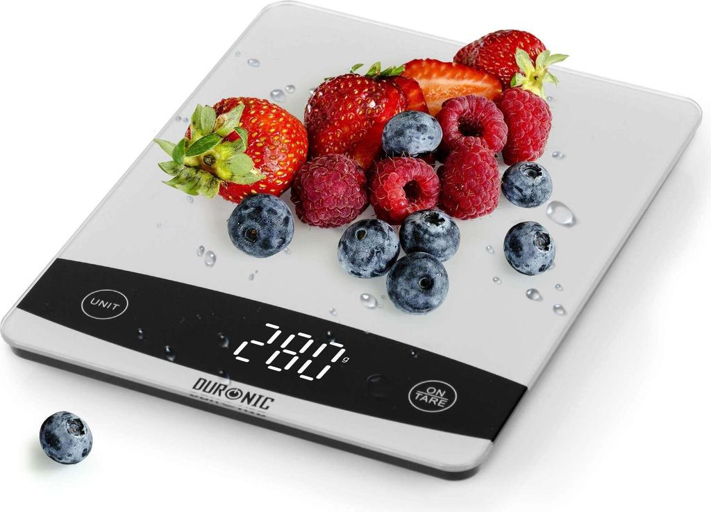 Duronic KS1009 Digitale Küchenwaage | Digitalwaage | Elektronische Waage | Haushaltswaage | Briefwaage | mit LCD Display | ultra drünn | 10kg Max...