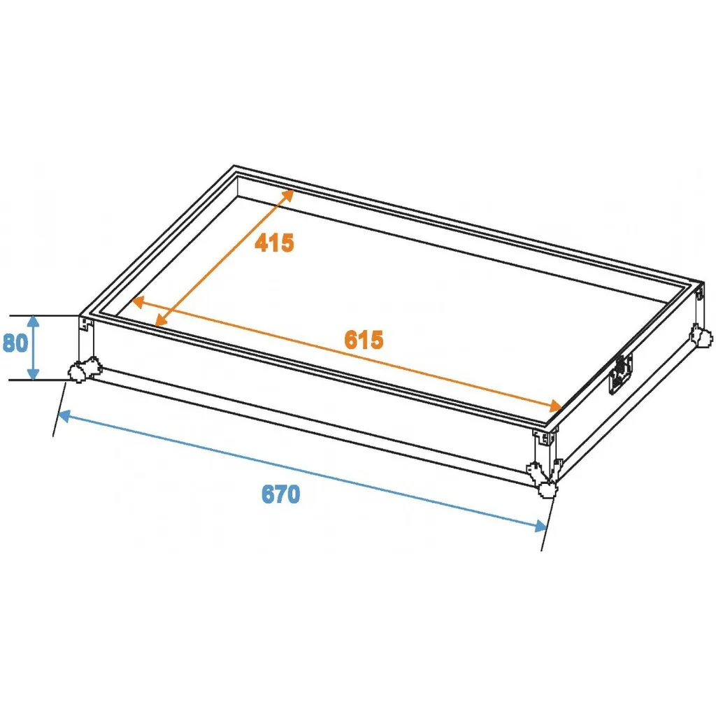 Pedalboard Case rigide pour pédales guitare - Mallette compacte de 25cm