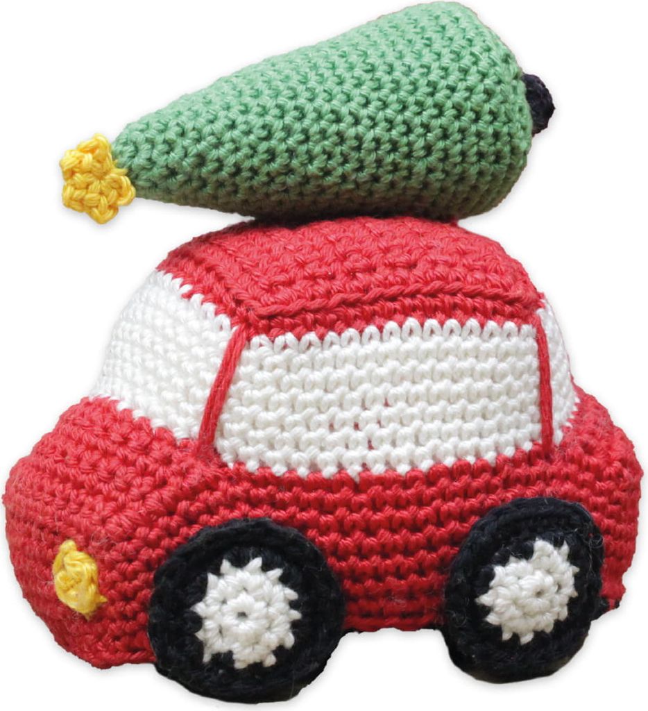 Hardicraft Häkelset Weihnachtsauto 12x11 cm - festliche Deko häkeln