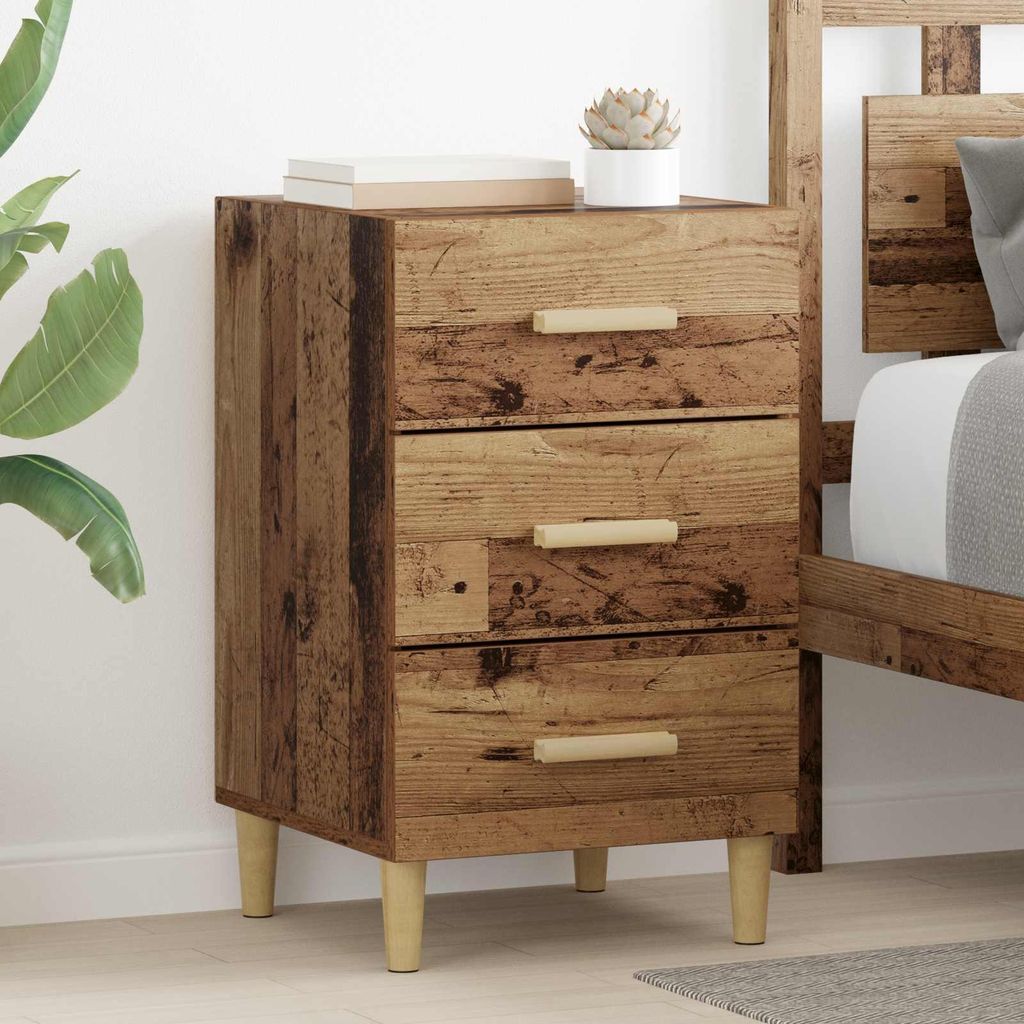 vidaXL Nachttisch Altholz 40 x 40 x 66 cm Holzwerkstoff