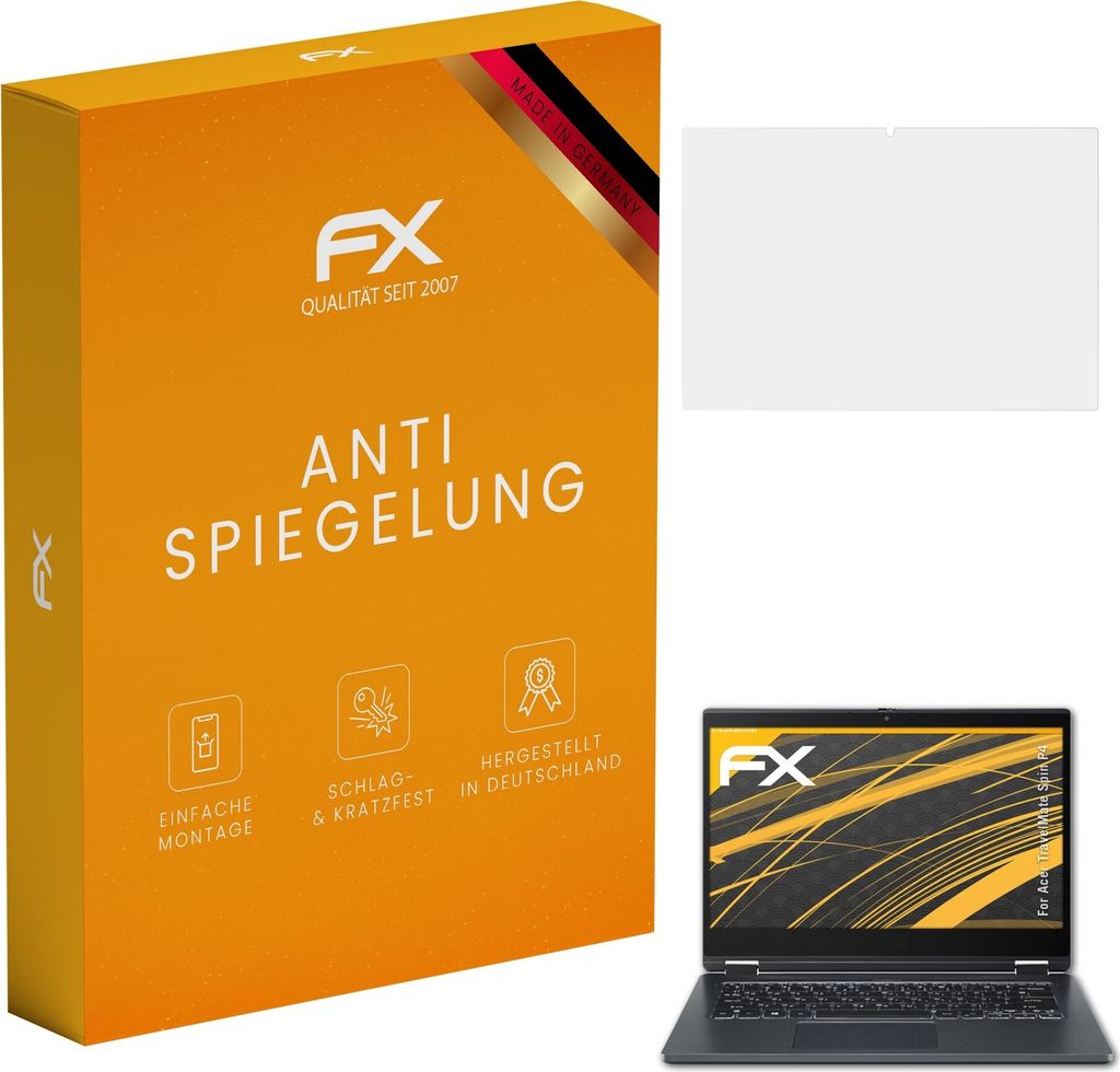 atFoliX FX-Antireflex 2x Schutzfolie kompatibel mit Acer TravelMate Spin P4 Displayfolie