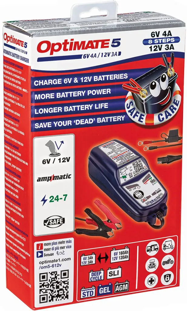 OptiMATE 5 Select TecMate : Chargeur de batterie 6V 12V haute précision