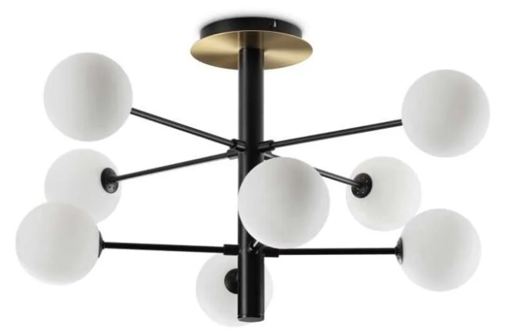 Plafonnier Cosmopolitan Metal Black 8 Lights G9 15W 3000K Ip20 Noir