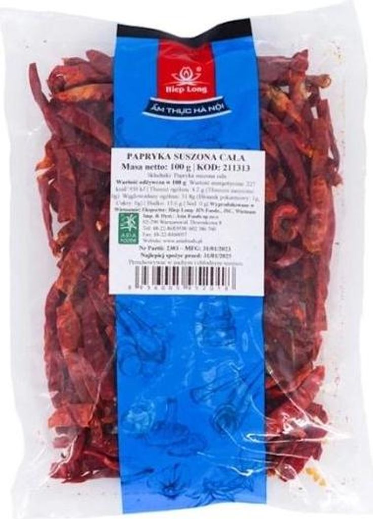 Hiep Long | Getrocknete Chilischoten - 100g - Ganze Chili - Scharfe Gewürze - Asiatische Küche
