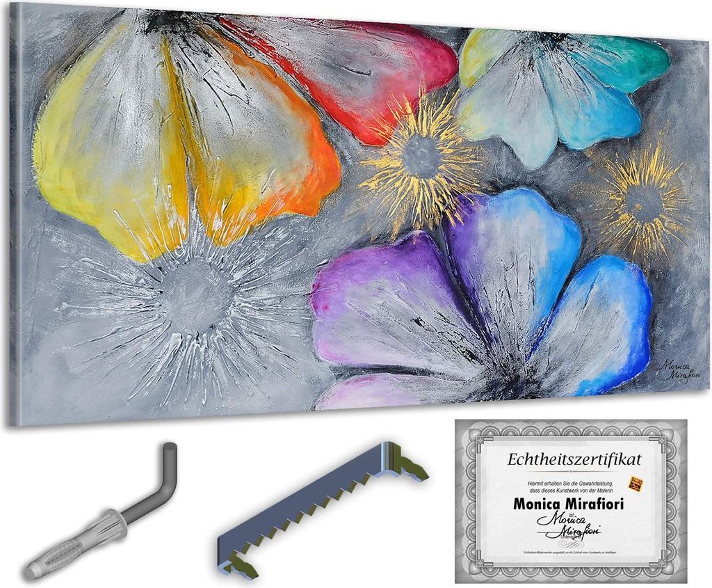 Monica Mirafiori I 100% HANDGEMALT I Gemälde Mystic 140x70cm | Gemälde Handgemalt | Acrylgemälde | Sehr Großes Acrylbild I Moderne Kunst I Kuns...