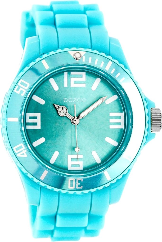 Oozoo Armbanduhr blau Silikon Vintage Series Damen-Herren Analog-Quarzuhr UOC4176A
