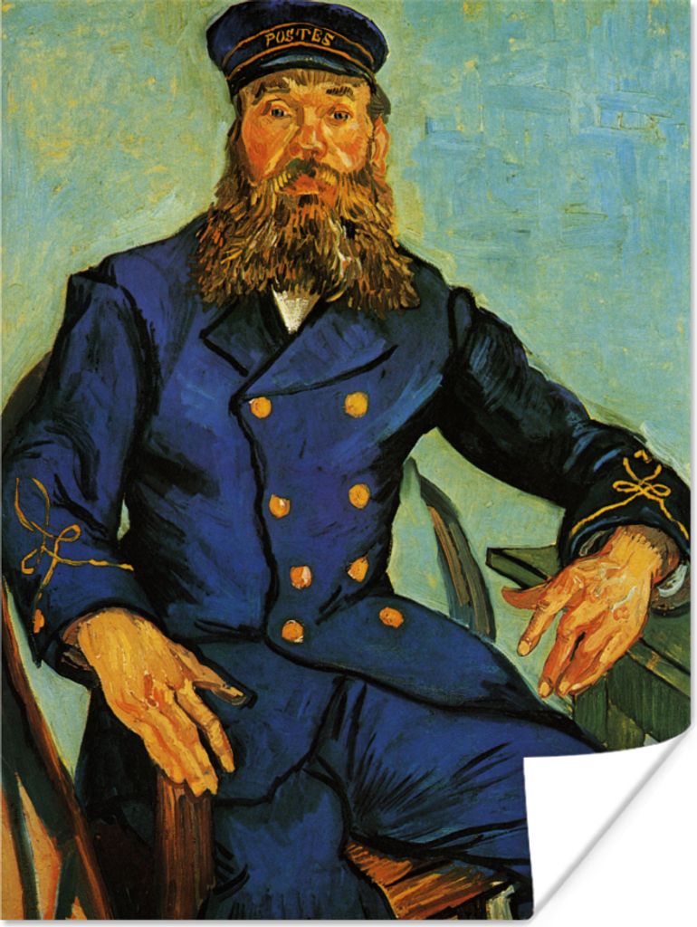 MuchoWow Poster Porträt von Joseph Roulin - Vincent van Gogh 120x160 cm - Wandbilder