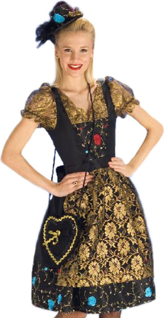 Dirndl Gloria für Damen | Schwarz Gold Größe: 36/38 Produktbild 