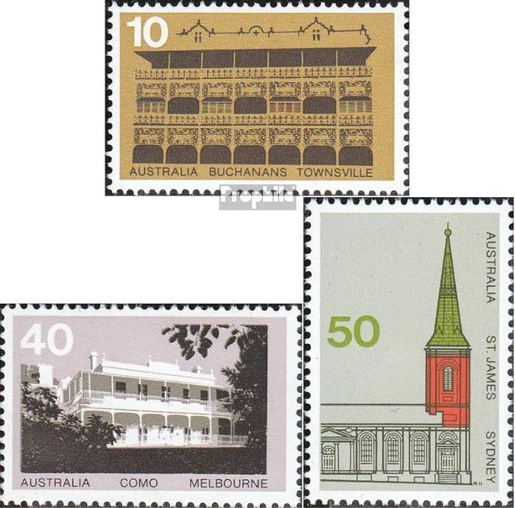 Briefmarken Australien 1973 Mi 538-540 (kompl.Ausg.) postfrisch Architektur
