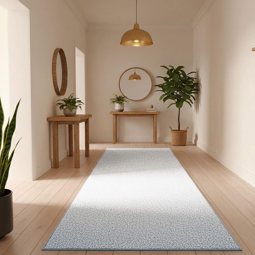 Steffensmeier Läufer Meddon XL Wohnbegleiter, Flur, strapazierfähig und pflegeleicht, Silbergrau, Größe: 100x200 cm