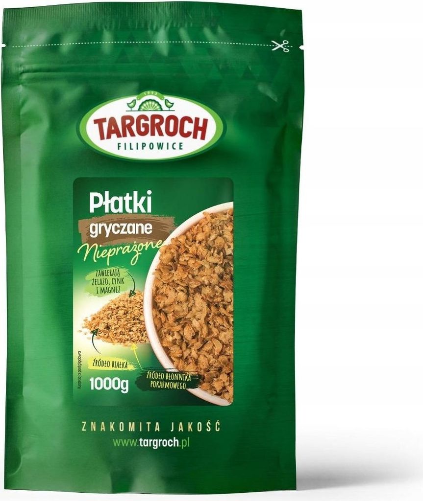 Płatki gryczane 1000g TARGROCH Zdjęcie produktu 