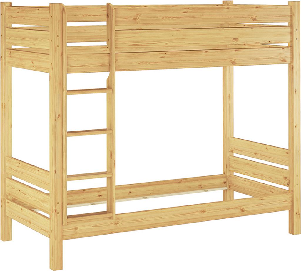 Etagenbett extra stabil Kiefer 100x190 Stockbett Nische 100 Zubehör wählbar V-60.16-10-190ohne Zubehör