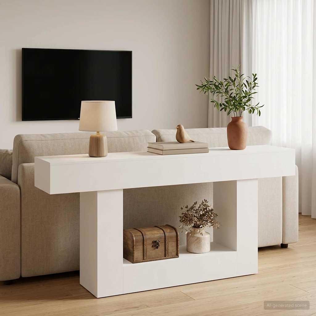 Weiß 160 x 30 x 74 cm - Konsolentische DE2402