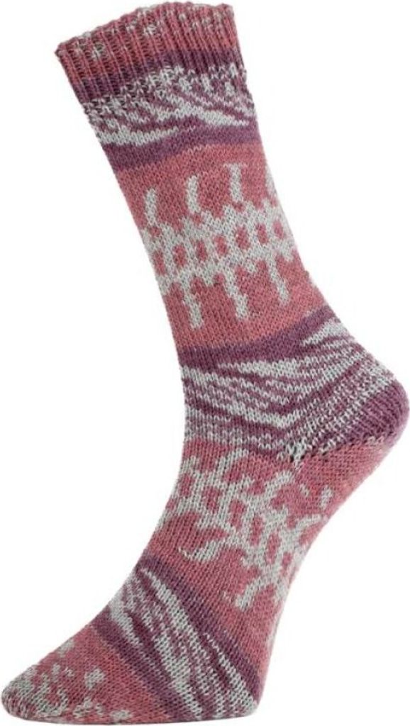 Pro Lana Fjord Socks 100g 193 beere-weiß Color