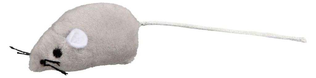 TRIXIE Maus, Plüsch, Katzenminze, 5 cm, lose, grau Produktbild 