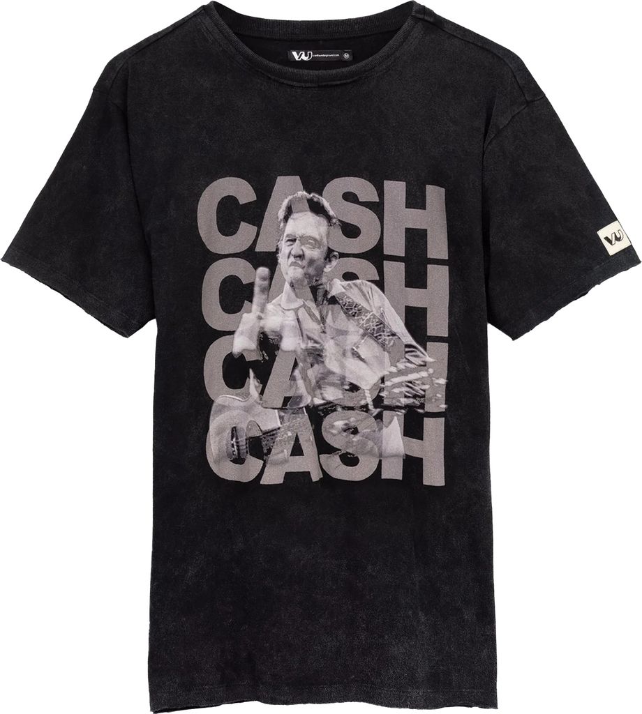 Johnny Cash - T-Shirt für Herren/Damen Uni NS7161 (XL) (Schwarz)
