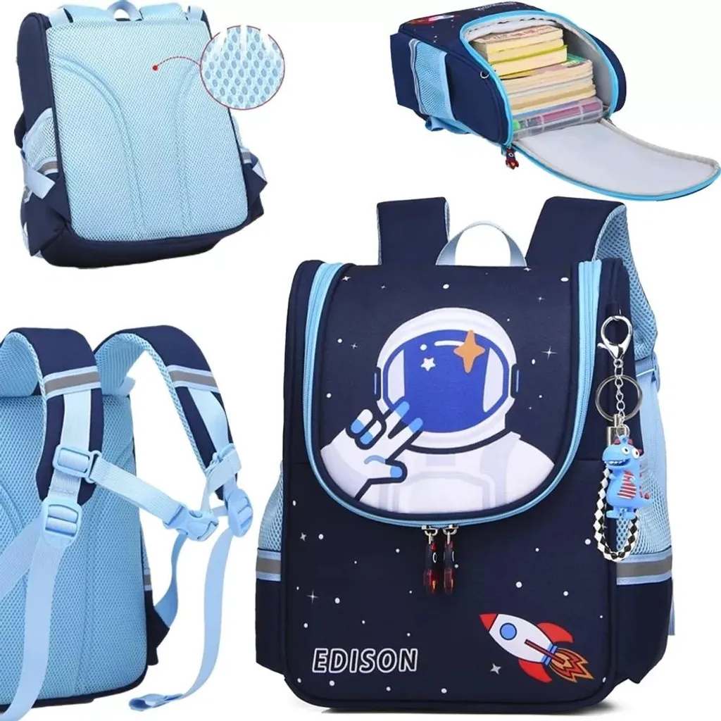 Zaino Scuola Cosmonauta per Bambini | Alta Resistenza e Design 3D Spazio