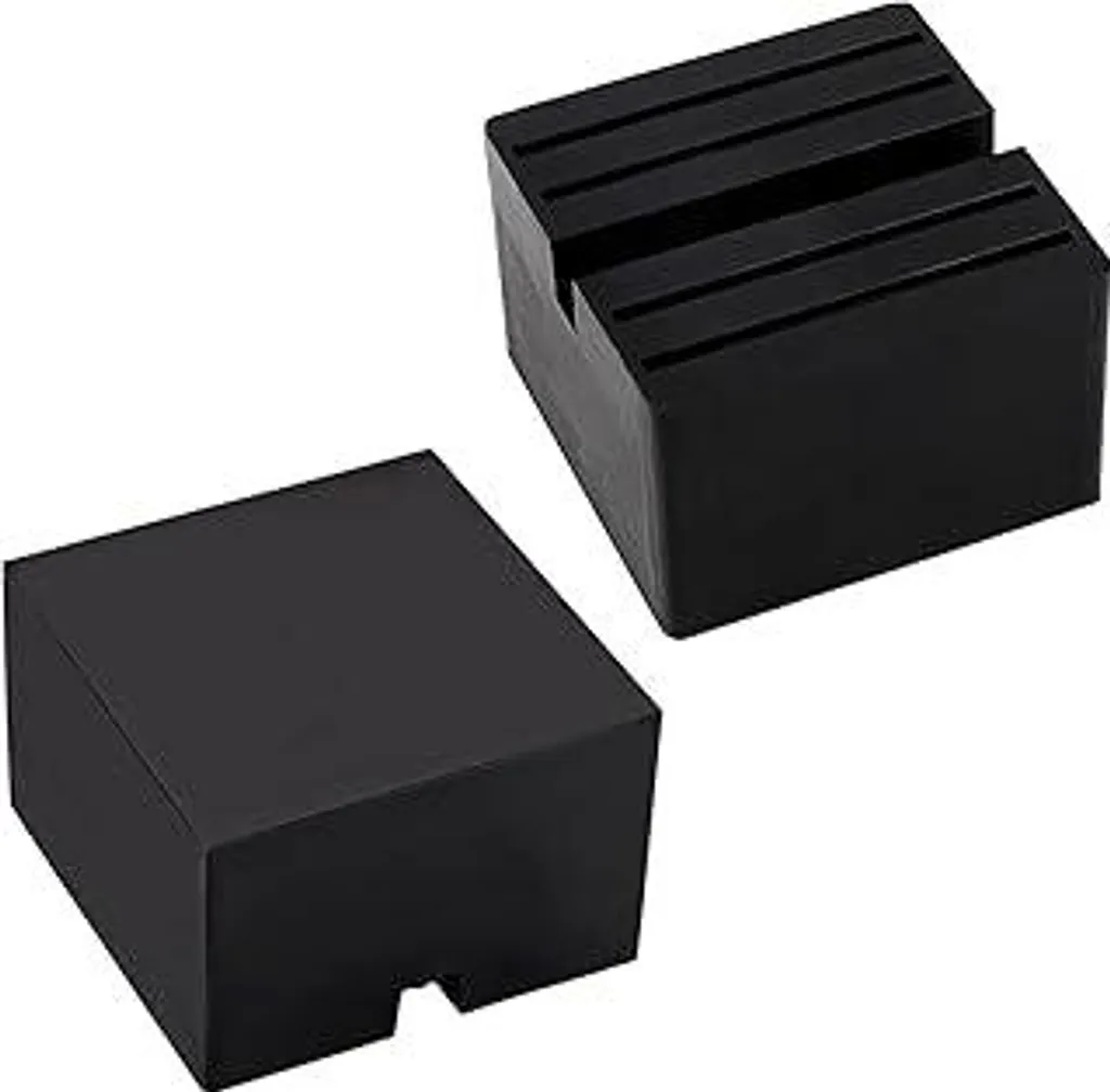 EXLECO 2 Pezzi Supporto in Gomma per Cric 75x75x50mm Universale Auto