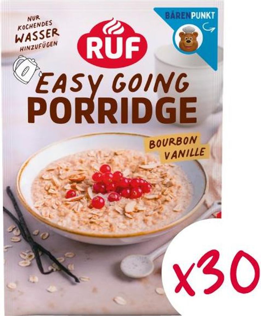 RUF Monats-Vorrat Porridge Bourbon Vanille (30 Stück) Produktbild 