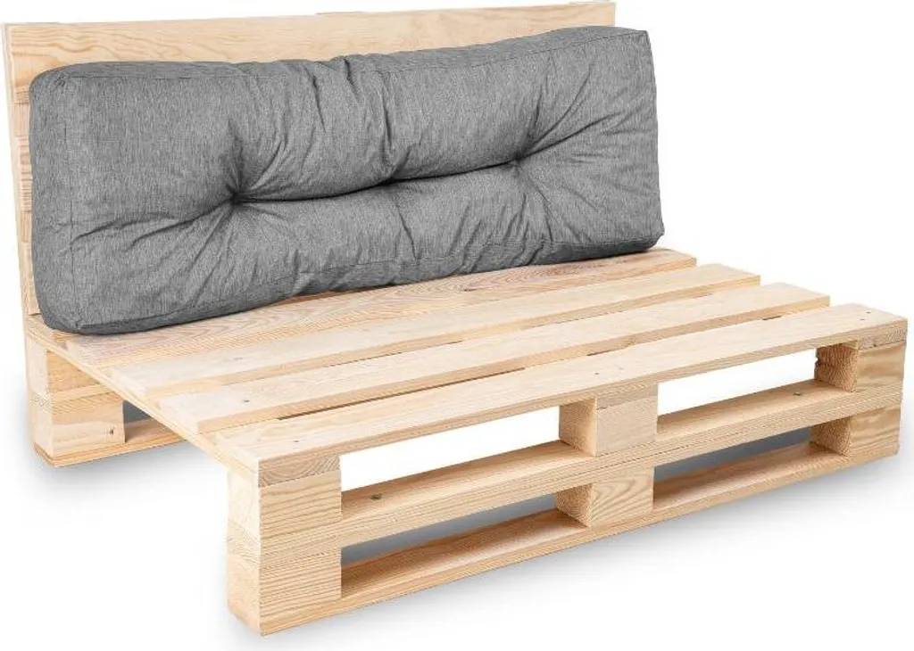 Cuscino Schienale Pallet Bananair 120x40x15 Grigio - Comfort da Giardino