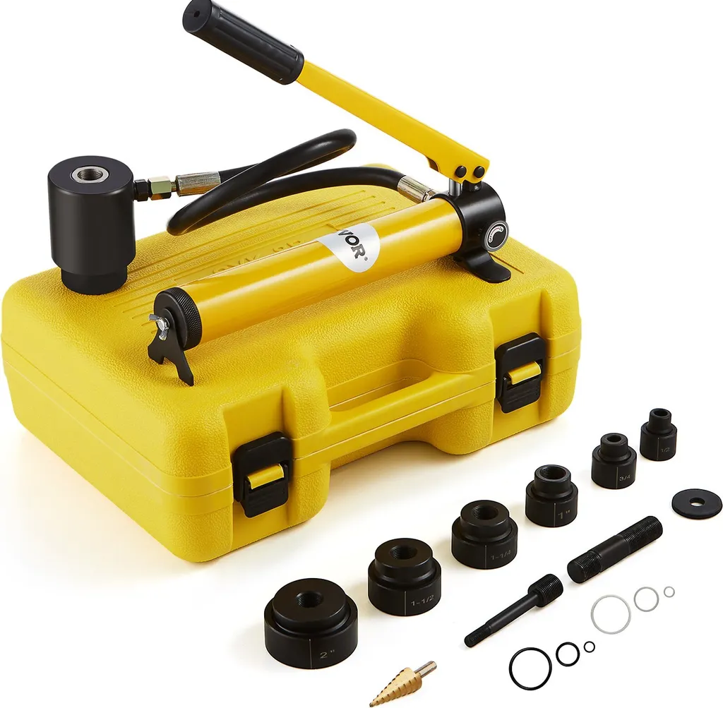 Set de poinçonnage hydraulique complet pour tôlerie avec 6 poinçons