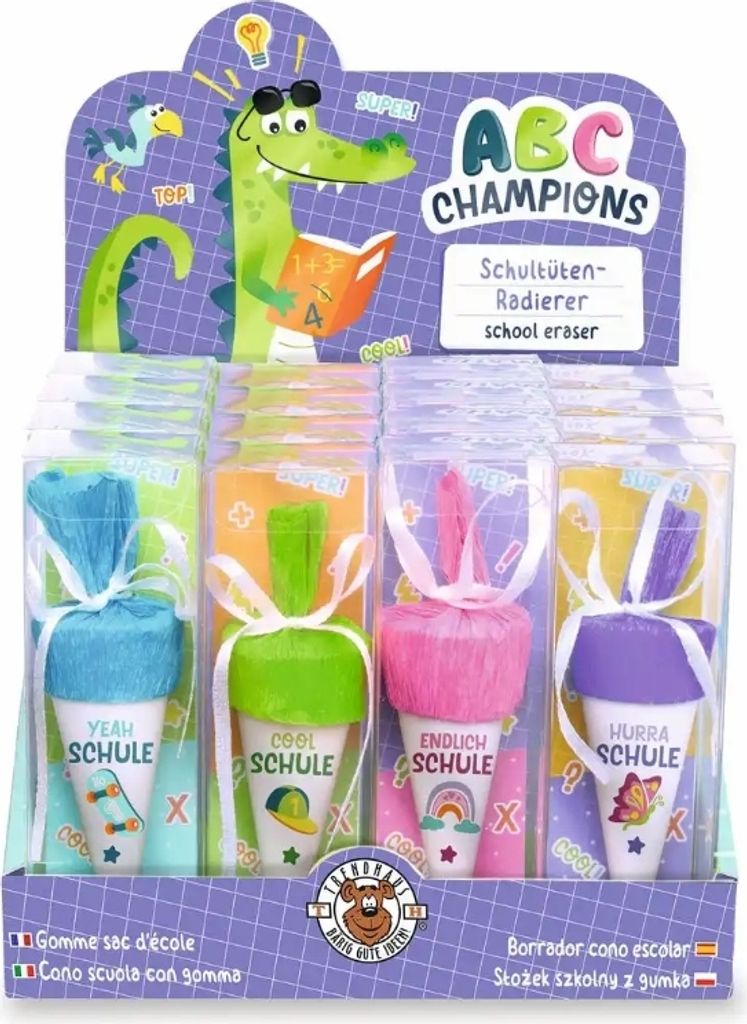 ABC champions Schultütenradierer sortiert