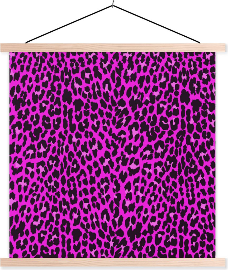 MuchoWow® Textilposter Leopardenmuster - Muster - Rosa Produktbild 