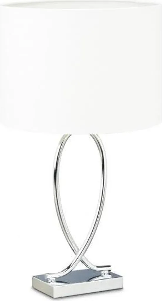 Abat-jour Argentata Tessuto | Lampada Comodino Moderna Prezzo Offerta