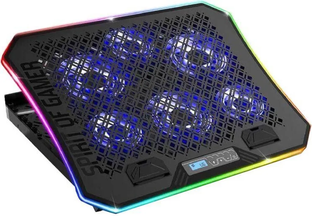 Support Ventilé pour Ordinateur Portable Airblade 1200 Gaming LED Bleu