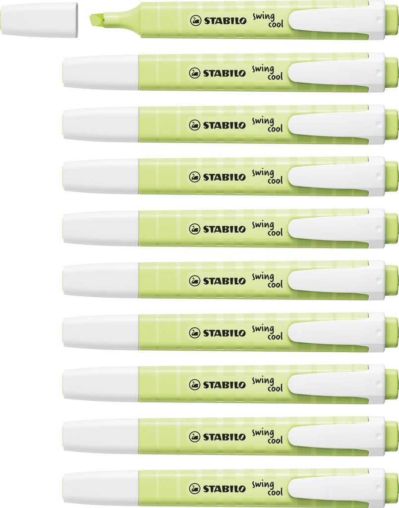 STABILO Textmarker - swing cool Pastel - 10er Pack - Prise von Limette
