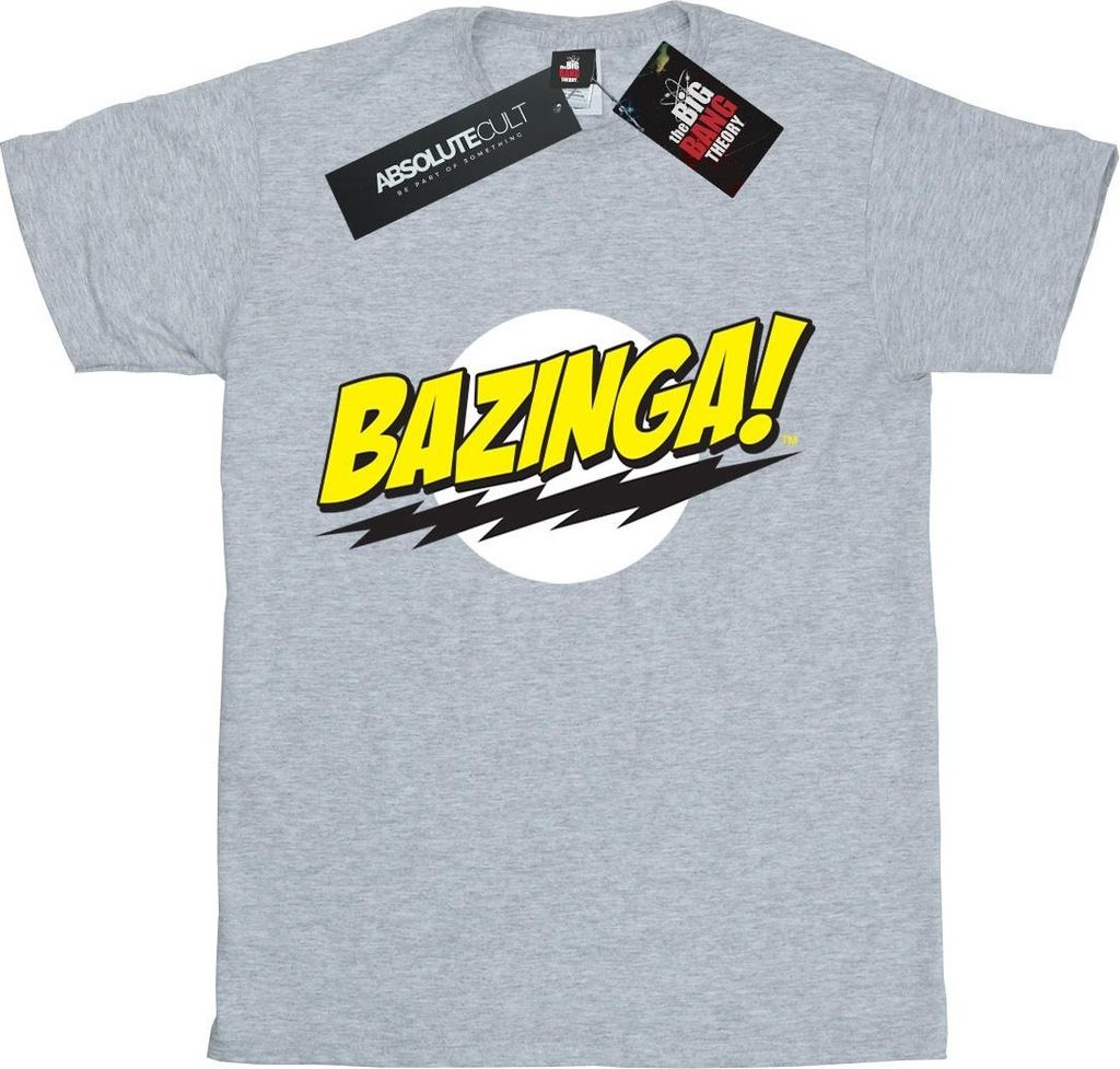 The Big Bang Theory - "Bazinga" T-Shirt für Jungen BI1581 (128) (Grau)