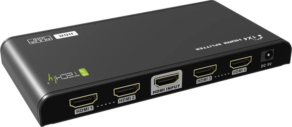 Splitter HDMI 2.0 Techly 4K HDR - Switch Répartiteur avec 4 Sorties UHD - 3
