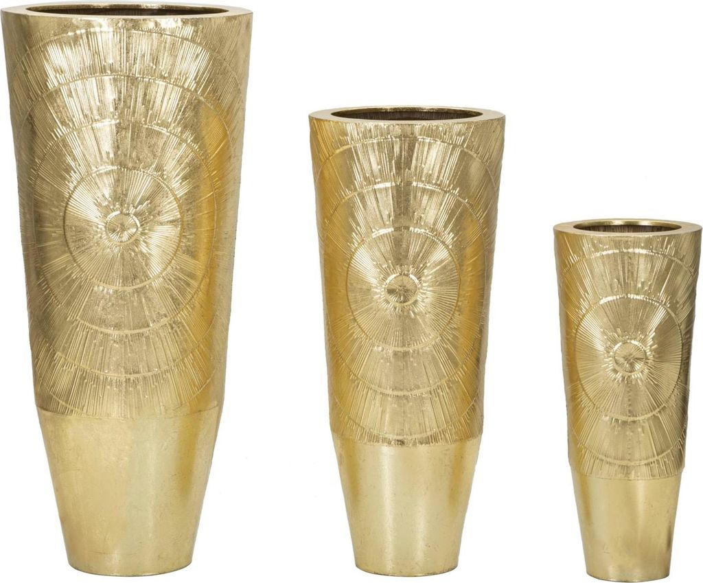FURNLUX Vase Goldig Gold 51cm (3 Stk.) / Hauptfarbe: Gold / Produktbild 