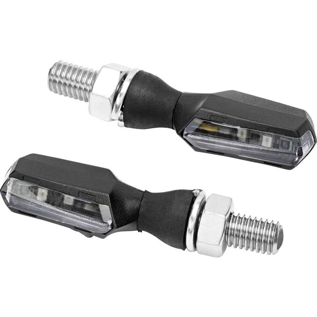 Hashiru LED Blinkerpaar ST40 M8 Schwarz, Getöntes Glas, 2er-Set