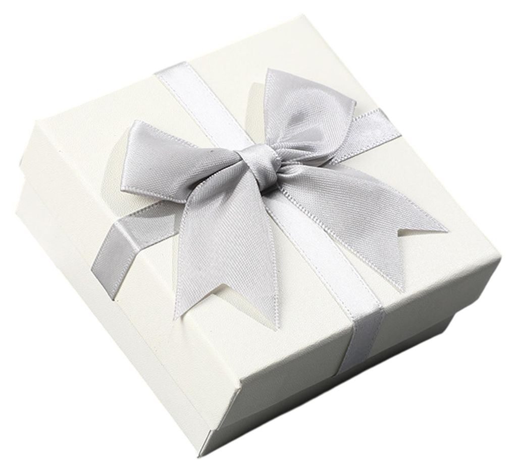 Quadratische Geschenkbox mit Schleife, ideal für Valentinstag, Brautjungfern, Hochzeiten, Geburtstage, als Geschenkverpackung, mit Deckel oder als...