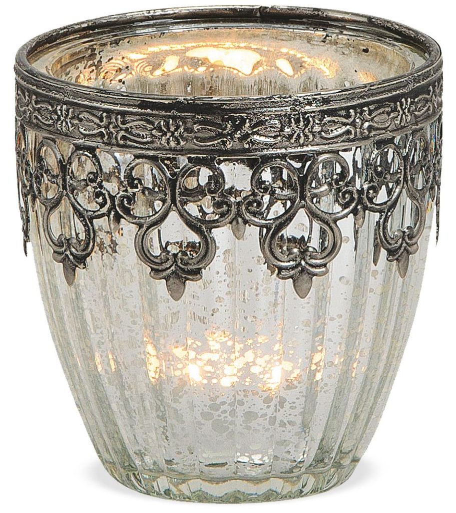 Photophore Maroc argent antique 9 cm Image du produit 