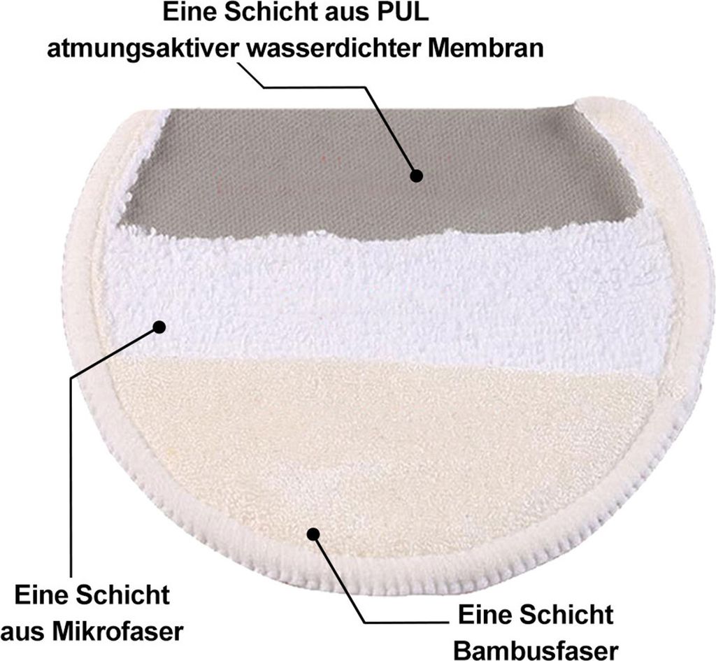 Bambus Stilleinlagen 10 Waschbare Stilleinlagen